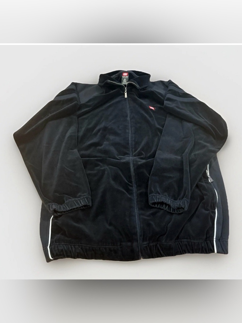 Vintage Ecko Unltd. Velour Track Jacket Size 2XL Hip Hop Y2K 90s Baggy Sweater
